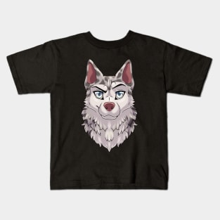 Confident / Cocky Expression Blue Merle Husky Kids T-Shirt